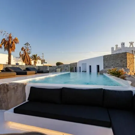 Exquisite Mykonos Villa Villa Apocryphos 6 Bedrooms Unique Aegean Sea Views Private Infinity Pool Indoor Cave Heated Pool Outdoor Jacuzzi,