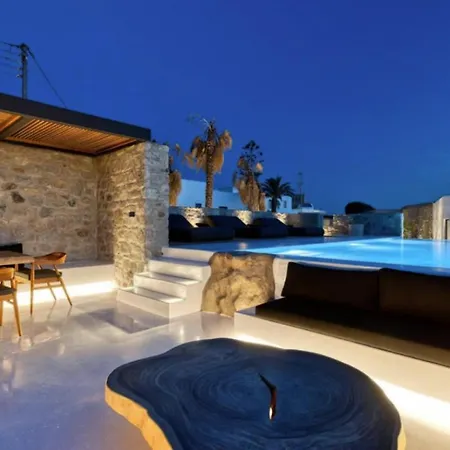 Villa Exquisite Mykonos Villa Villa Apocryphos 6 Bedrooms Unique Aegean Sea Views Private Infinity Pool Indoor Cave Heated Pool Outdoor Jacuzzi, Glastros (Mykonos)